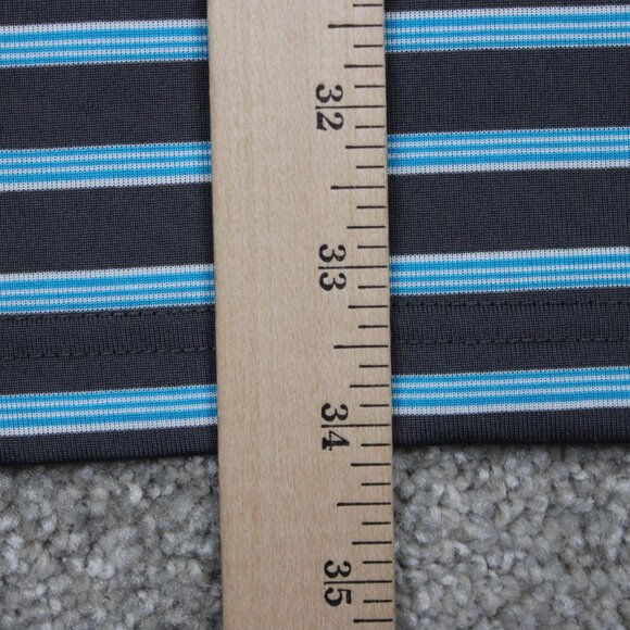 Reebok Golf Polo Shirt Men 2XL XXL-Tall Blue/Gray Contrast Collar S/S Pullover - Picture 12 of 13